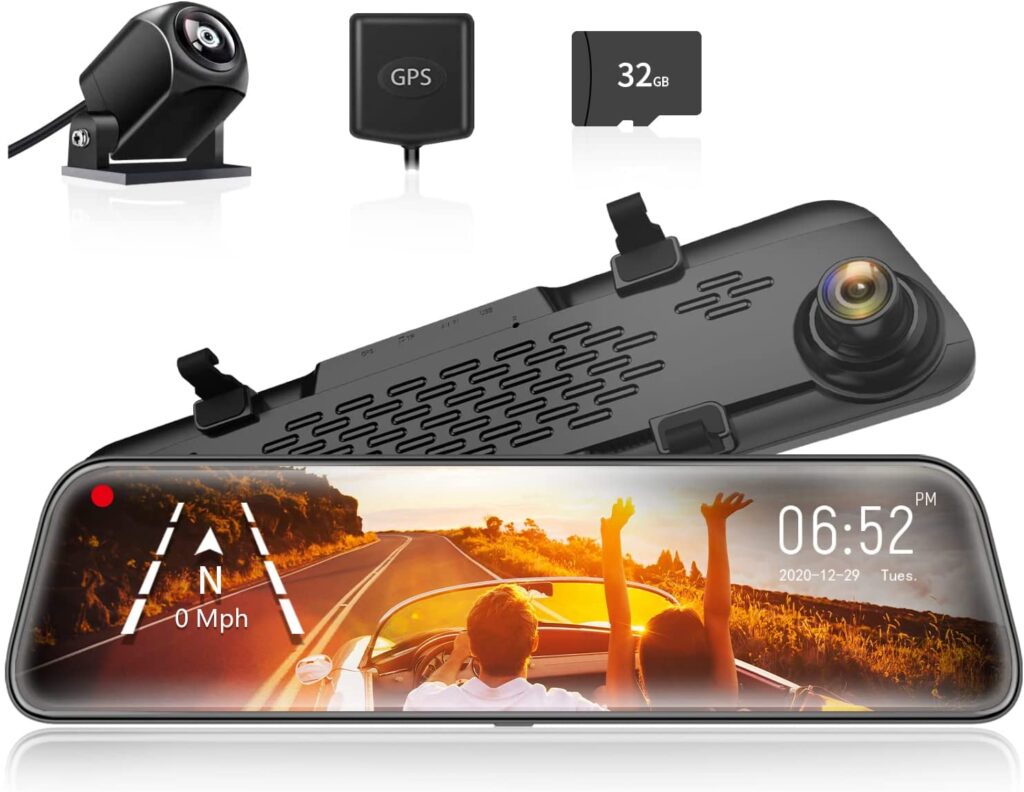 Mirror dashcam installation